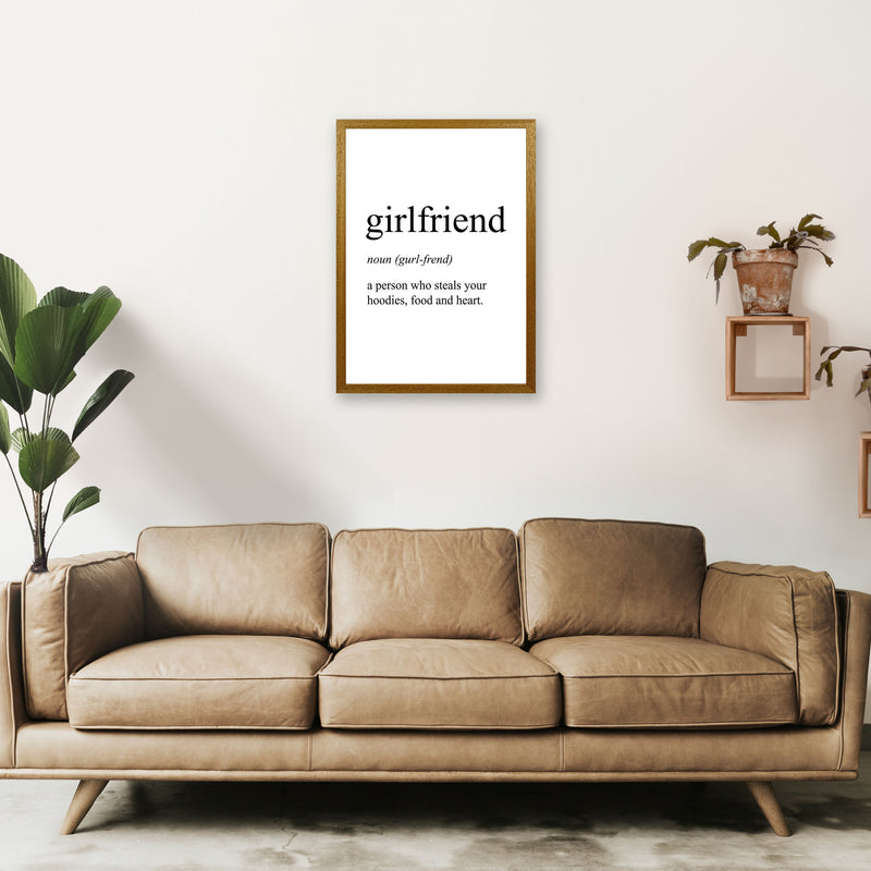 Girlfriend Definition Art Print by Pixy Paper A2 Print Only