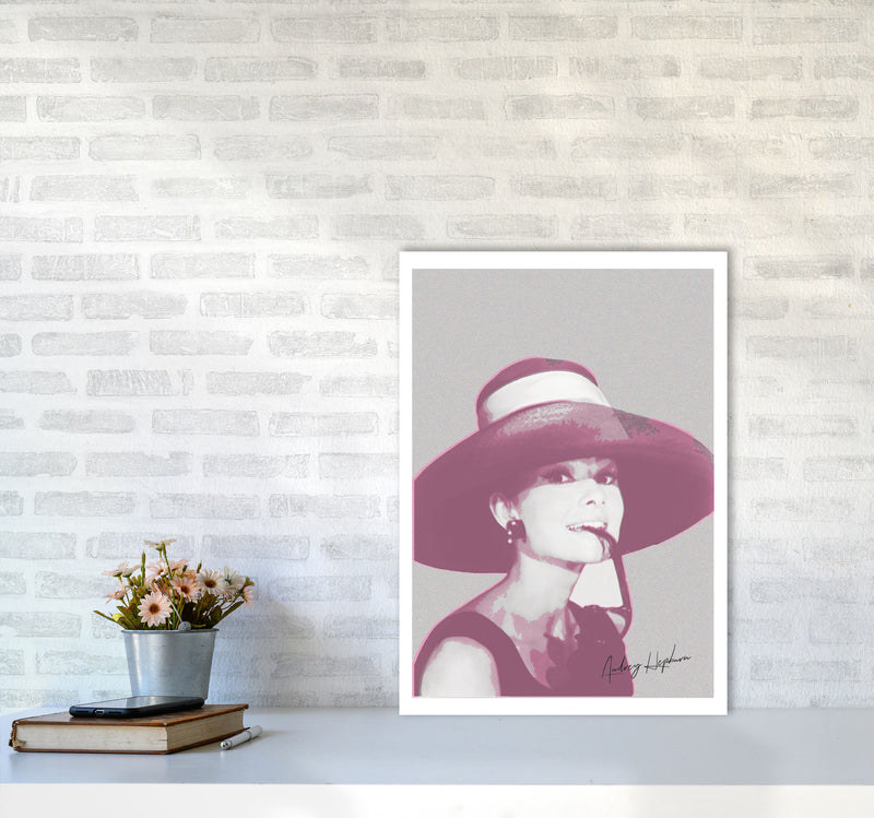 Audrey Hepburn Vintage Modern Print A2 Black Frame