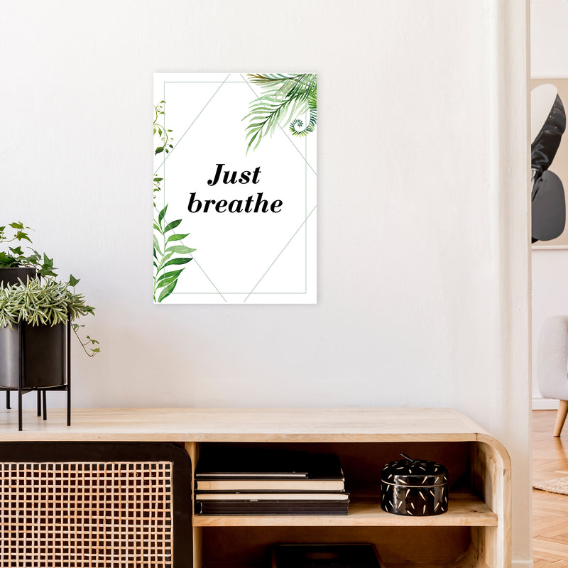 Just Breathe Exotic  Art Print by Pixy Paper A2 Black Frame