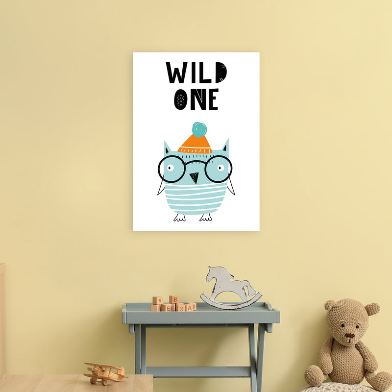 Wild One Owl Animal Pop  Art Print by Pixy Paper A2 Black Frame
