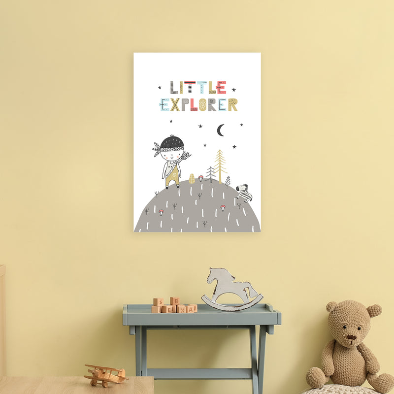 Little Explorer Hilltop  Art Print by Pixy Paper A2 Black Frame
