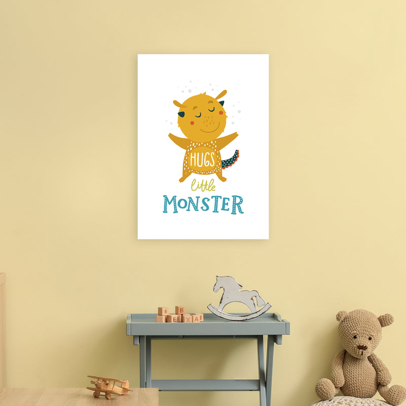 Little Monsters Hug  Art Print by Pixy Paper A2 Black Frame