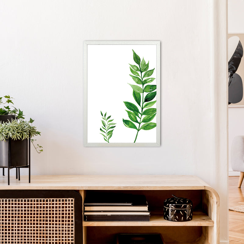 Side Leaf Exotic  Art Print by Pixy Paper A2 Oak Frame
