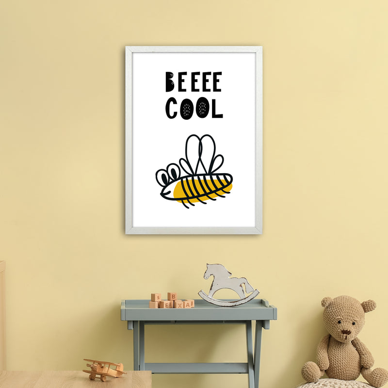 Bee Cool Pop  Art Print by Pixy Paper A2 Oak Frame