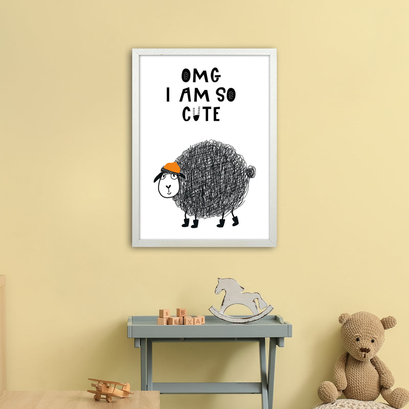 Omg I Am So Cute Animal Pop  Art Print by Pixy Paper A2 Oak Frame