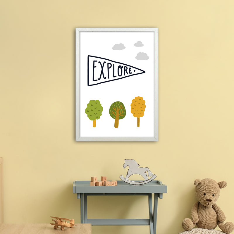 Little Explorer Sign  Art Print by Pixy Paper A2 Oak Frame