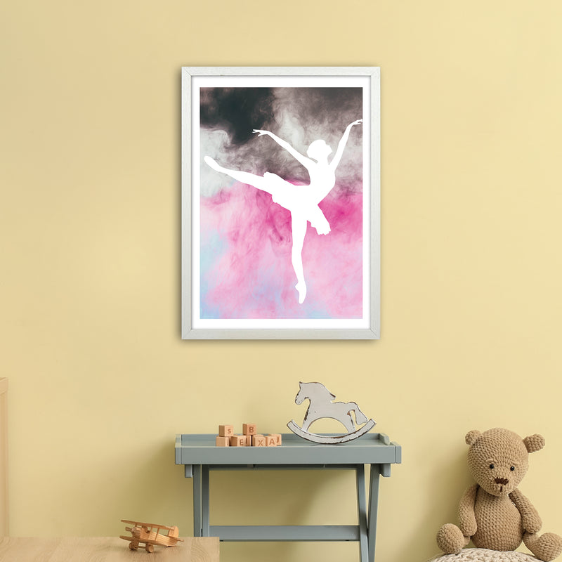 Ballerina Watercolour  Art Print by Pixy Paper A2 Oak Frame