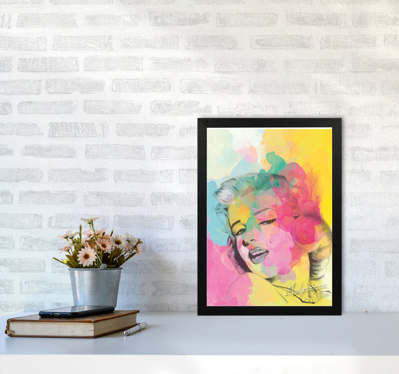 Marilyn Monroe In Colour Modern Print A3 White Frame