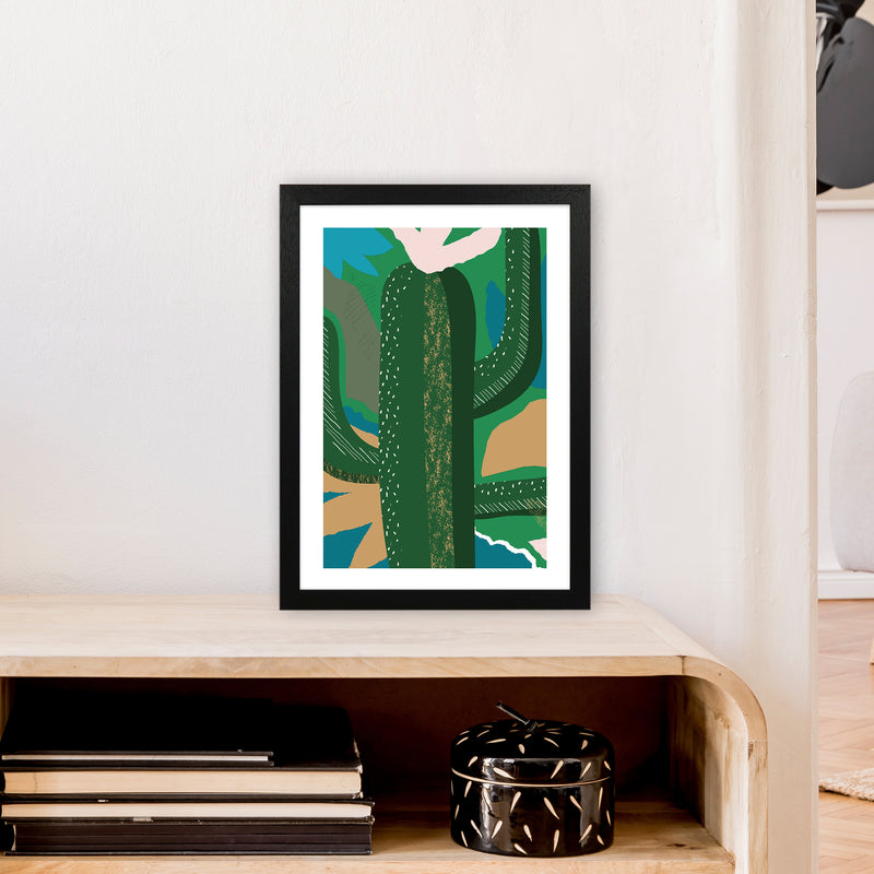 Cactus Jungle Abstract  Art Print by Pixy Paper A3 White Frame
