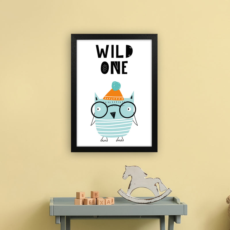 Wild One Owl Animal Pop  Art Print by Pixy Paper A3 White Frame