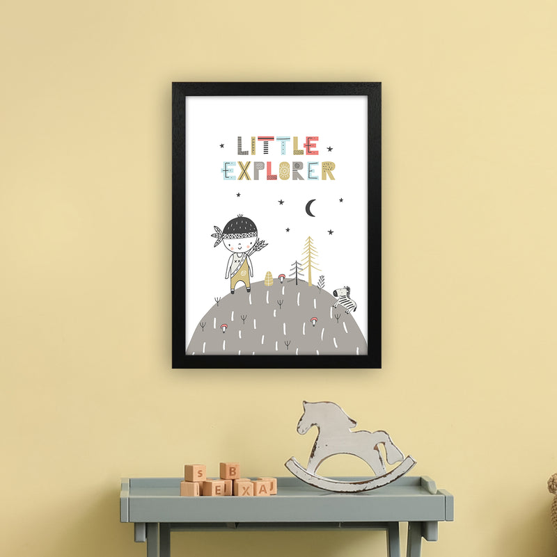 Little Explorer Hilltop  Art Print by Pixy Paper A3 White Frame