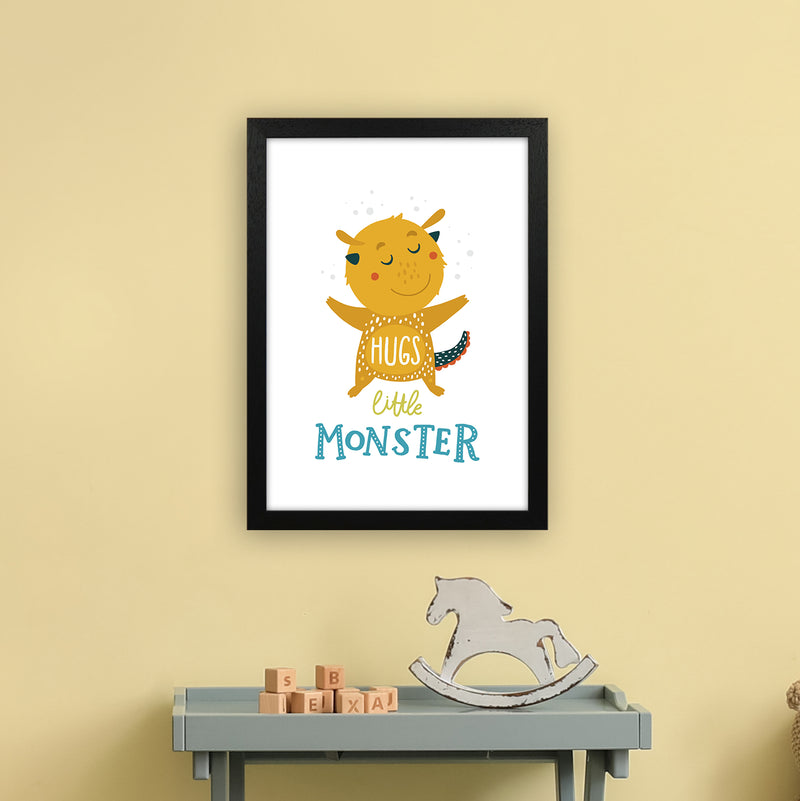 Little Monsters Hug  Art Print by Pixy Paper A3 White Frame