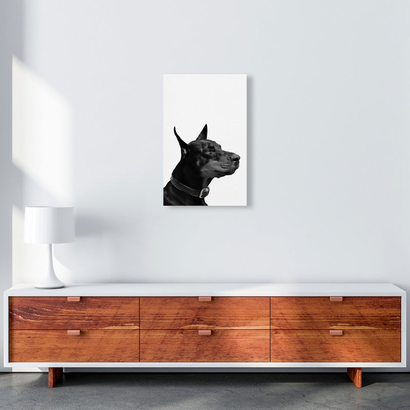 Black And White Dog Modern Print Animal Art Print A3 Canvas
