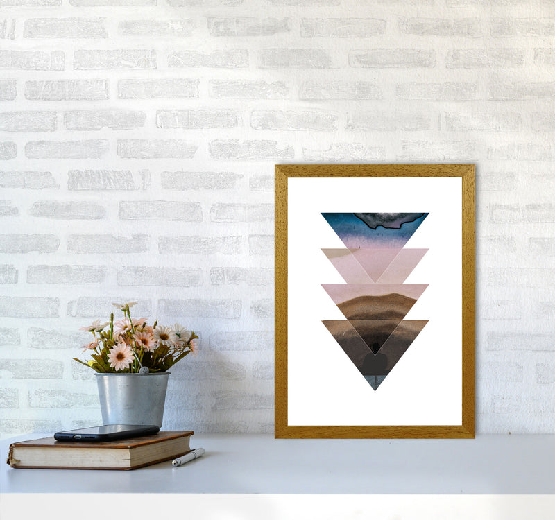 Pastel And Sand Abstract Triangles Modern Print A3 Print Only