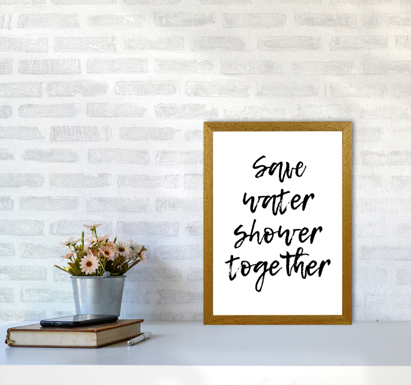 Shower Together, Bathroom Modern Print, Framed Bathroom Wall Art A3 Print Only