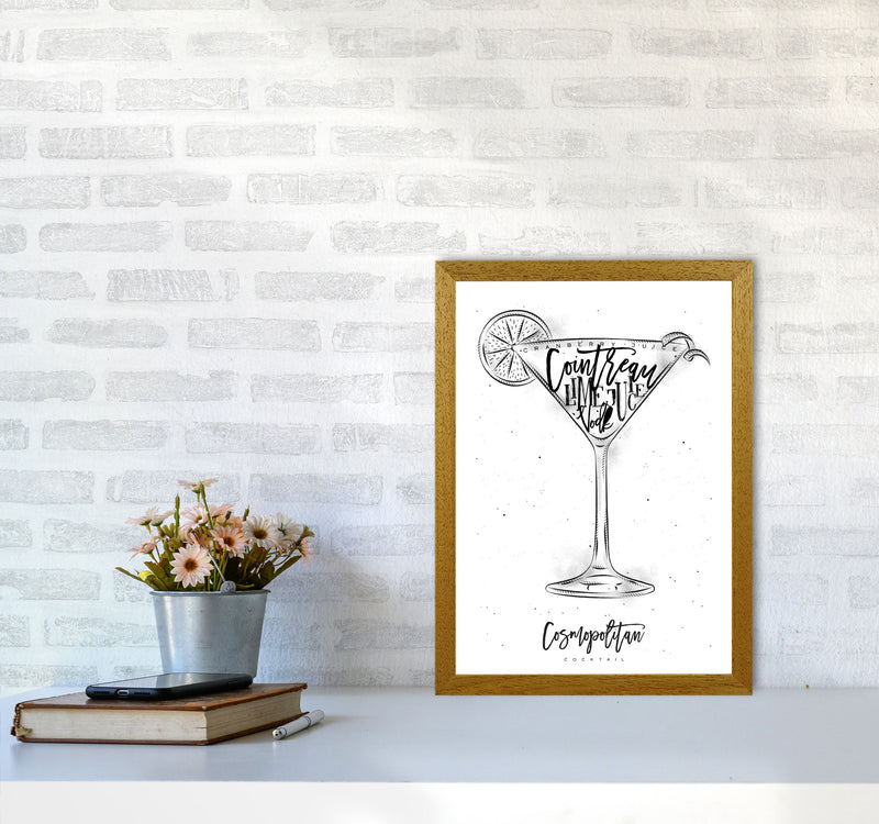 Cosmopolitan Cocktail Modern Print, Framed Kitchen Wall Art A3 Print Only