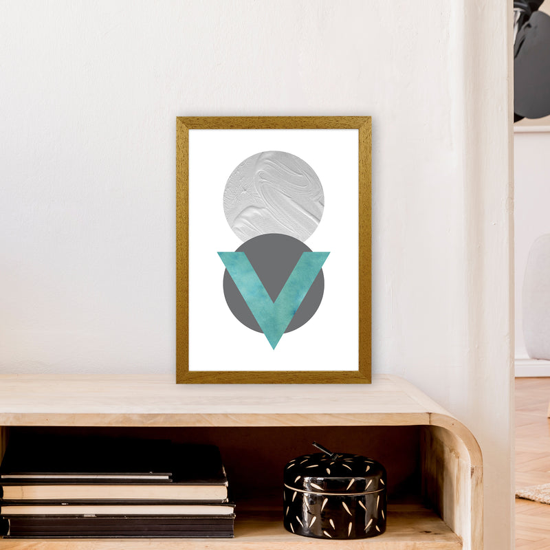 Marble Teal And Silver 1 Art Print by Pixy Paper A3 Print Only