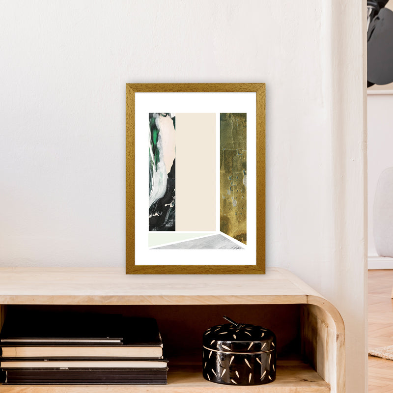 Green Marble Rectangle Abstract  Art Print by Pixy Paper A3 Print Only