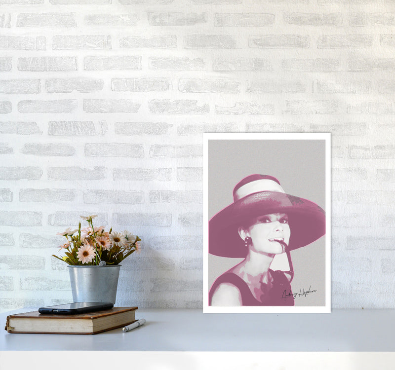 Audrey Hepburn Vintage Modern Print A3 Black Frame