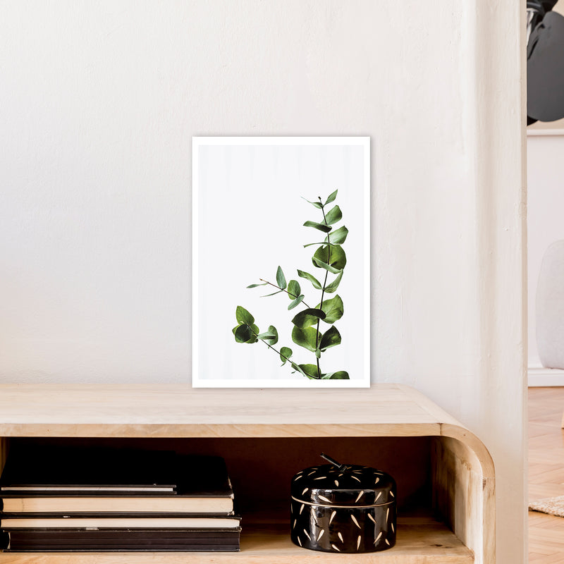 Elegant Green Plant  Art Print by Pixy Paper A3 Black Frame