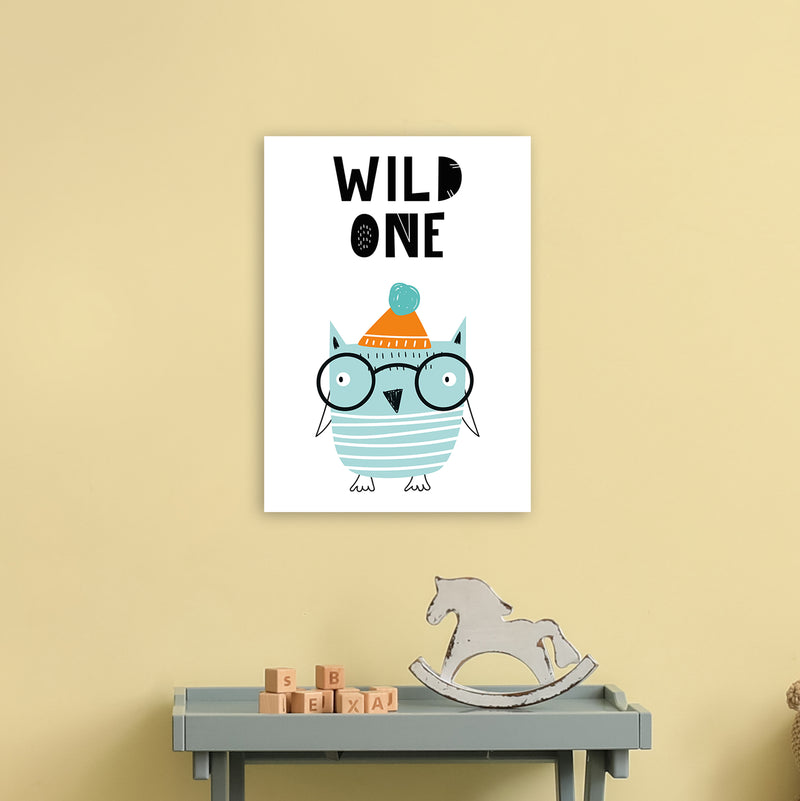 Wild One Owl Animal Pop  Art Print by Pixy Paper A3 Black Frame