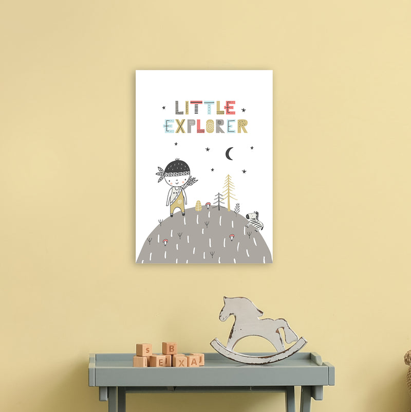 Little Explorer Hilltop  Art Print by Pixy Paper A3 Black Frame