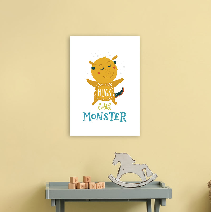 Little Monsters Hug  Art Print by Pixy Paper A3 Black Frame