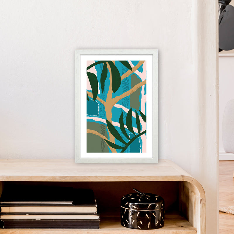 Jungle Tree Abstract  Art Print by Pixy Paper A3 Oak Frame