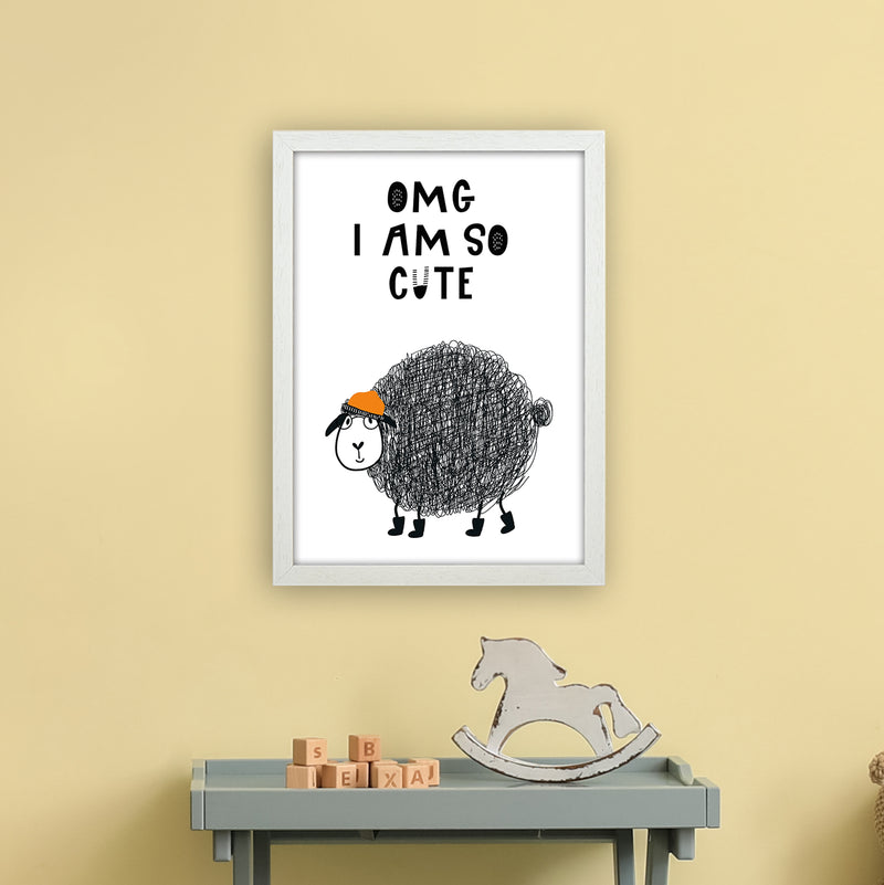 Omg I Am So Cute Animal Pop  Art Print by Pixy Paper A3 Oak Frame