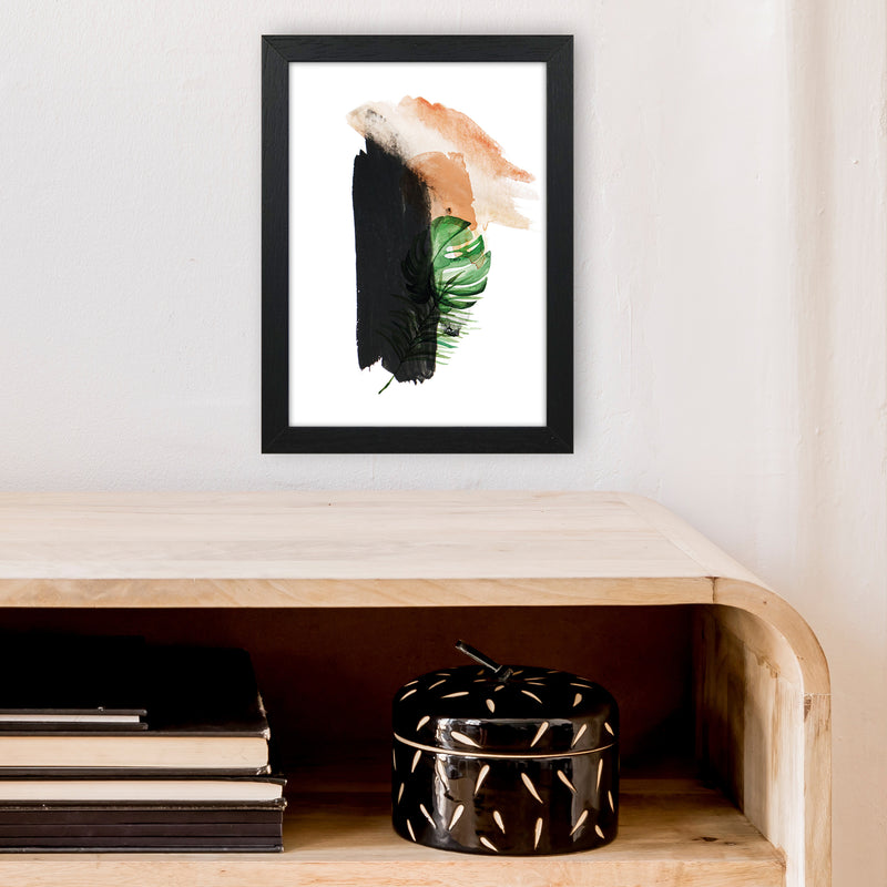Exotic Abstract Strokes  Art Print by Pixy Paper A4 White Frame
