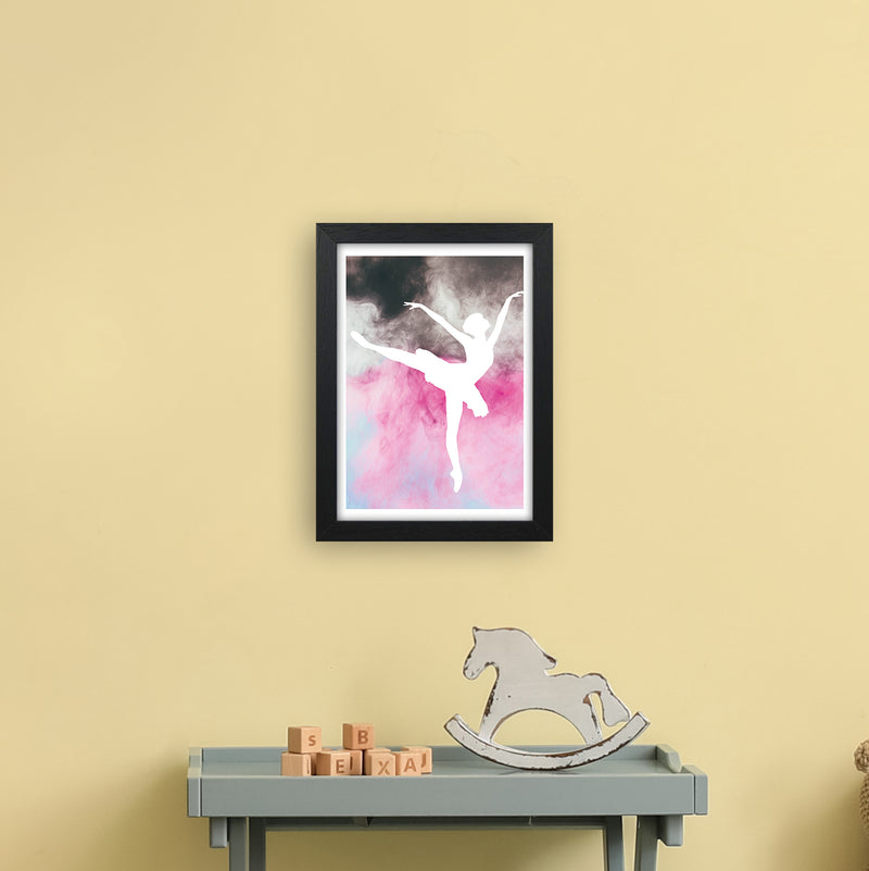 Ballerina Watercolour  Art Print by Pixy Paper A4 White Frame