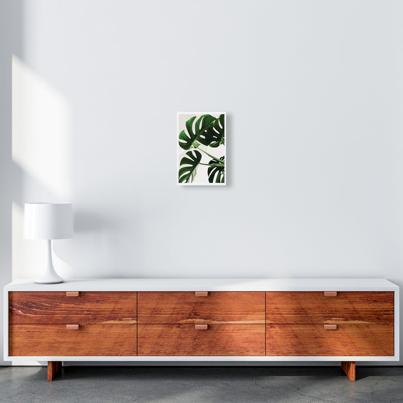 Monstera Leaf  Art Print by Pixy Paper A4 Canvas