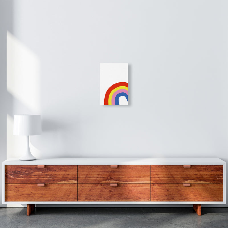 Rainbow In Corner  Art Print by Pixy Paper A4 Canvas
