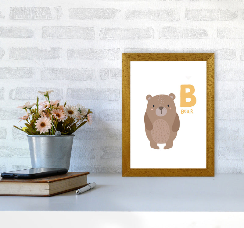Alphabet Animals, B Is Forbear Framed Nursey Wall Art Print A4 Print Only