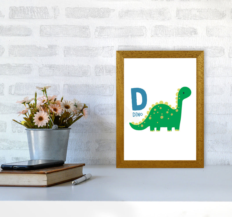 Alphabet Animals, D Is For Dino Framed Nursey Wall Art Print A4 Print Only