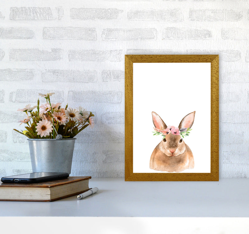 Forest Friends, Floral Cute Bunny Modern Print Animal Art Print A4 Print Only