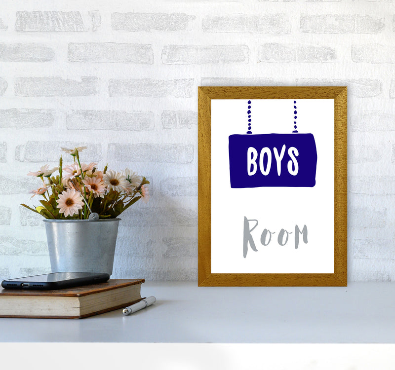 Boys Room Navy Framed Nursey Wall Art Print A4 Print Only