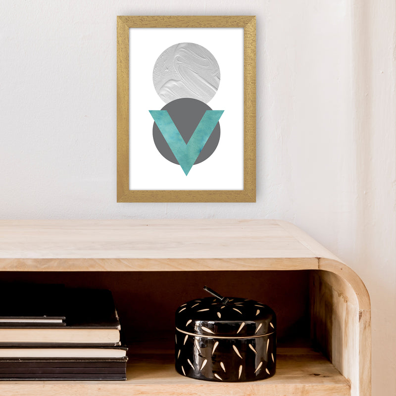 Marble Teal And Silver 1 Art Print by Pixy Paper A4 Print Only