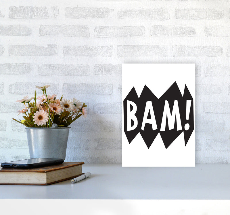 BAM! Black Framed Nursey Wall Art Print A4 Black Frame
