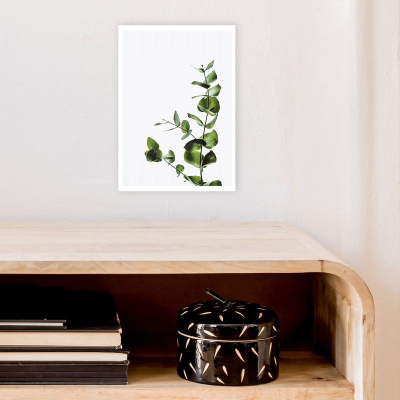 Elegant Green Plant  Art Print by Pixy Paper A4 Black Frame