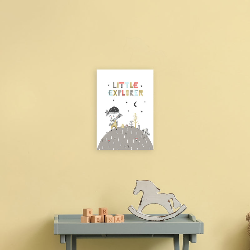 Little Explorer Hilltop  Art Print by Pixy Paper A4 Black Frame