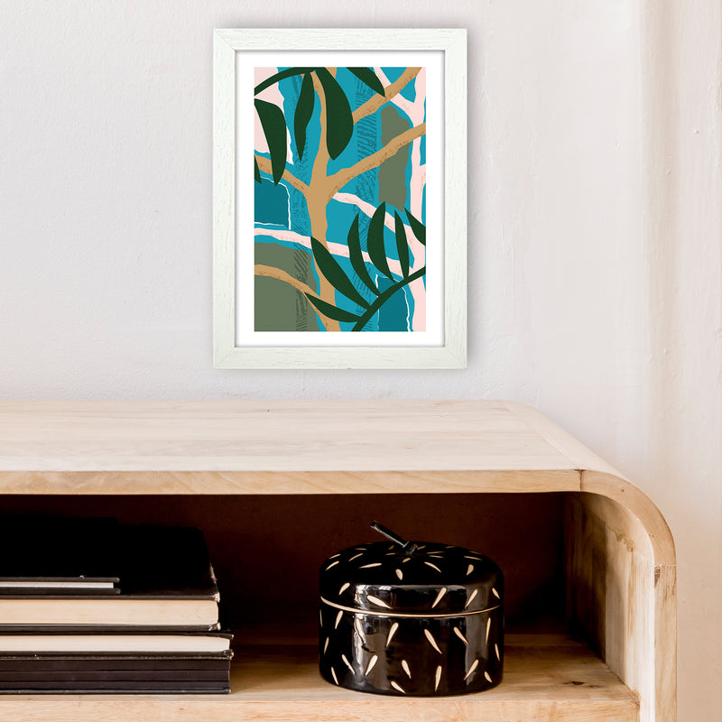 Jungle Tree Abstract  Art Print by Pixy Paper A4 Oak Frame