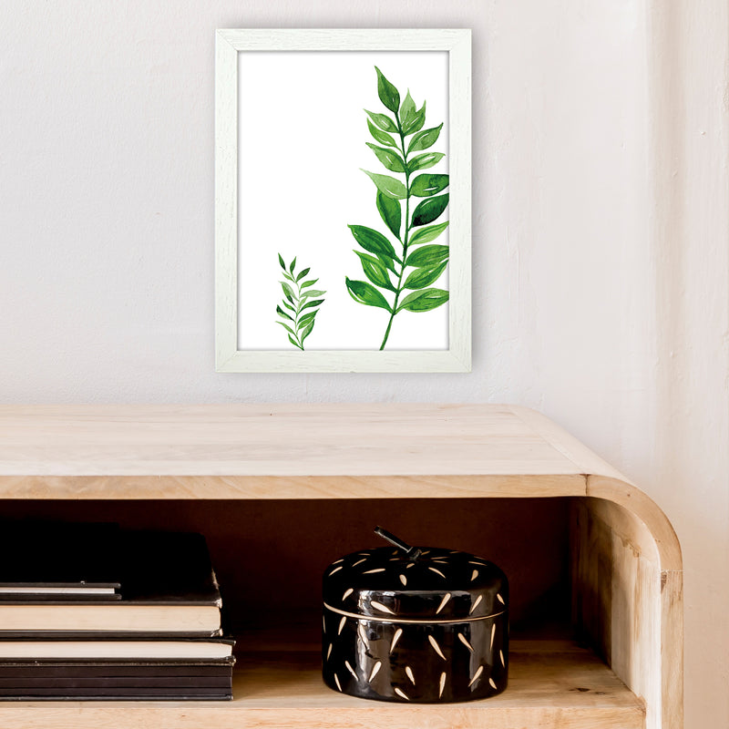 Side Leaf Exotic  Art Print by Pixy Paper A4 Oak Frame