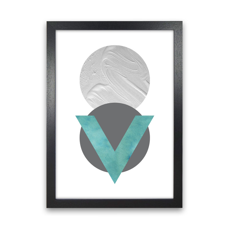 Marble Teal And Silver 1 Art Print by Pixy Paper Black Grain