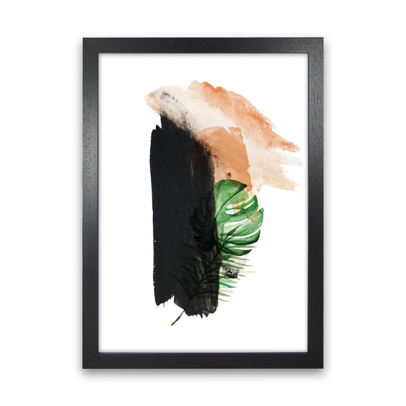 Exotic Abstract Strokes  Art Print by Pixy Paper Black Grain