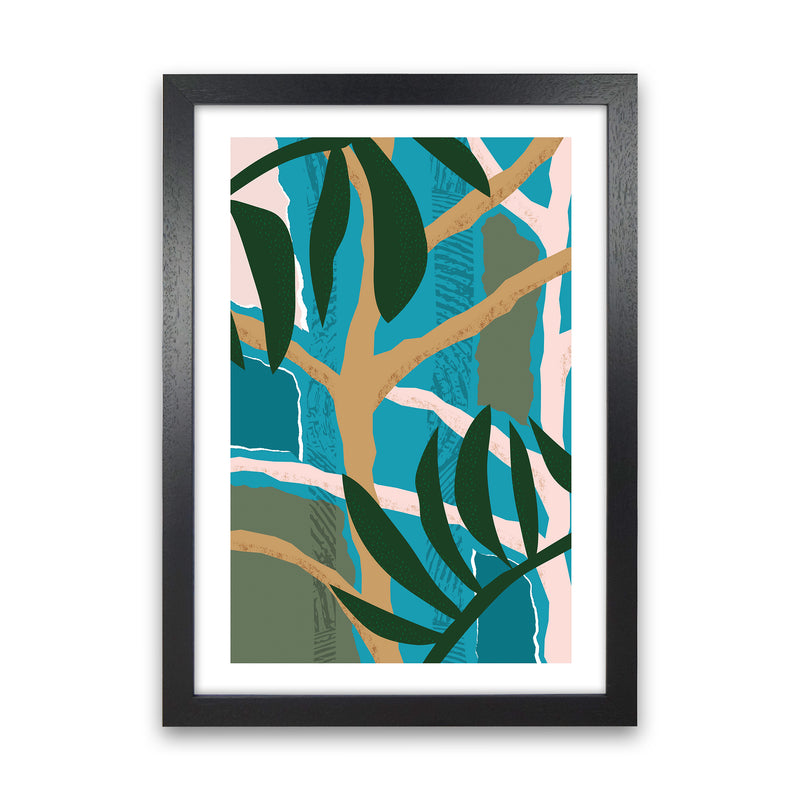 Jungle Tree Abstract  Art Print by Pixy Paper Black Grain