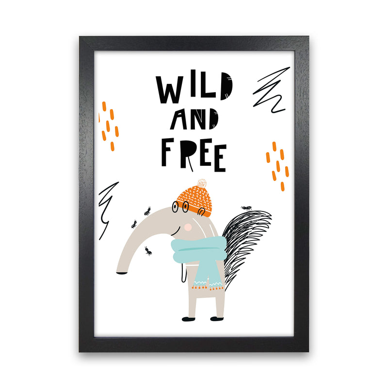 Wild And Free Animal Pop  Art Print by Pixy Paper Black Grain