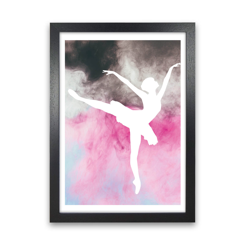 Ballerina Watercolour  Art Print by Pixy Paper Black Grain