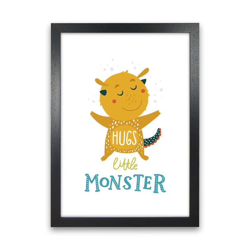 Little Monsters Hug  Art Print by Pixy Paper Black Grain