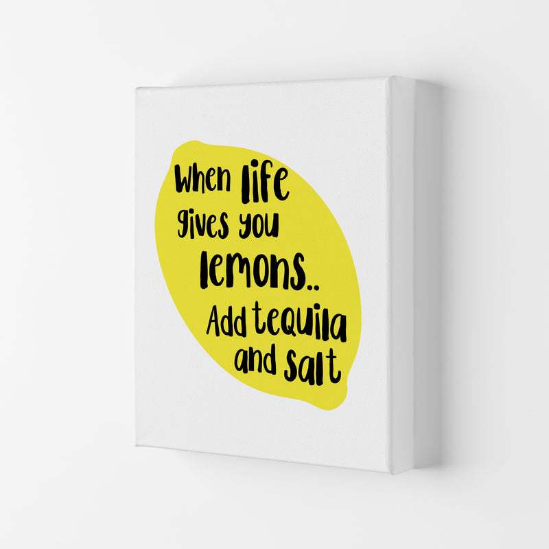When Life Gives You Lemons, Tequila Modern Print, Framed Kitchen Wall Art Canvas